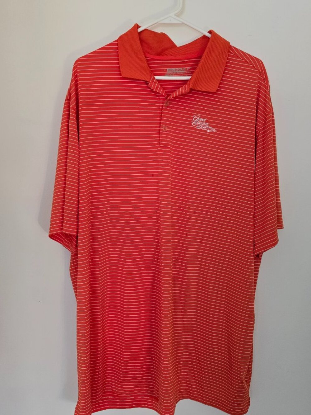 Nike Golf Dri-Fit Golf Polo Grand Summit MO Performance Orange Mens 3XL XXXL